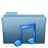 Blue Folder Music Icon